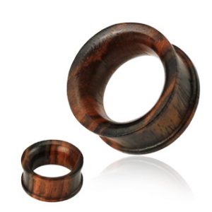 Organic Sono Wood Concave Double Flat Flared Tunnel Plug