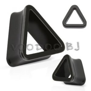 Triangle Tunnel Solid Acrylic Double Flared Plug