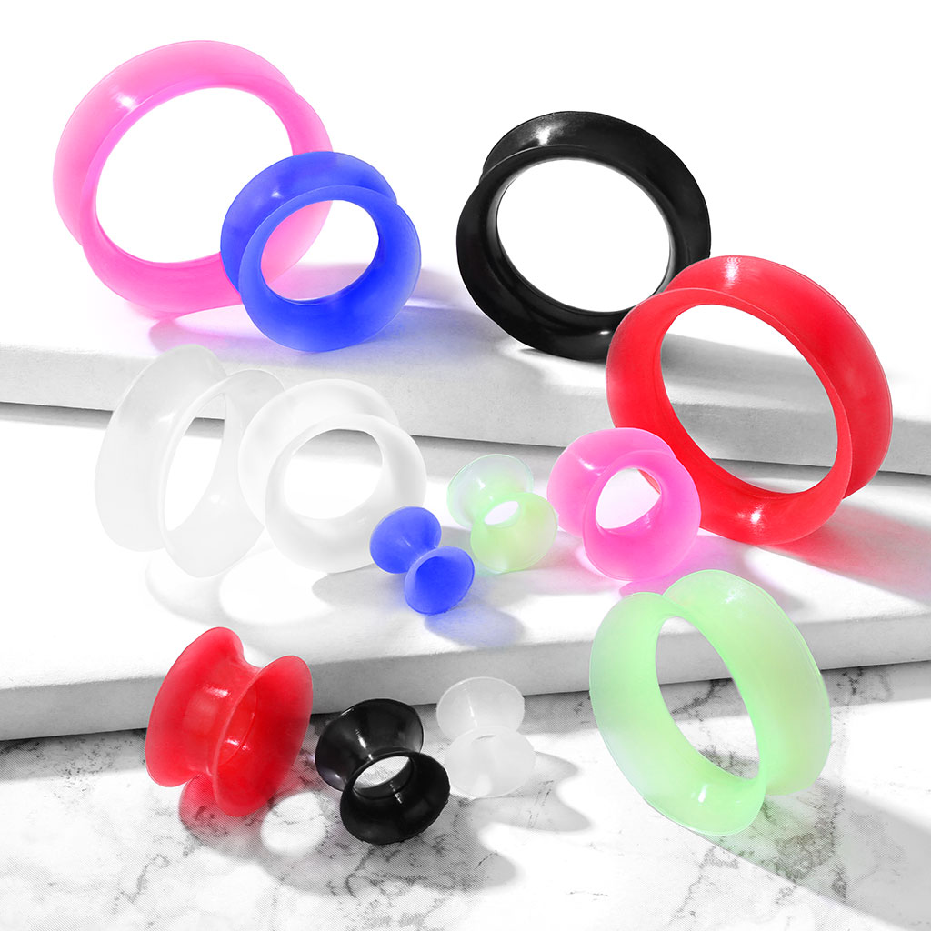 Double flared shop silicone tunnels